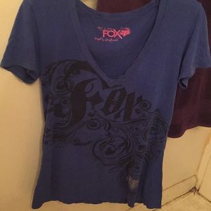 FOX blue shirt